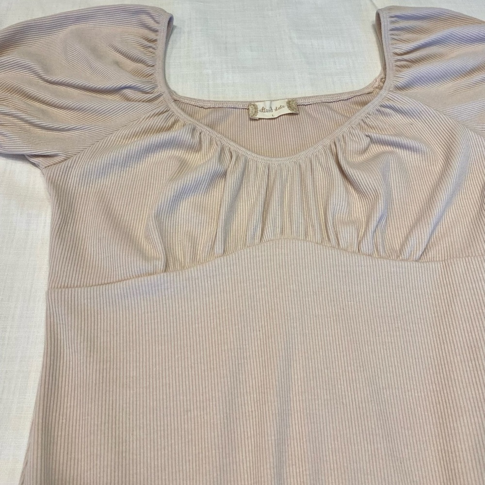 Altar’d State Beige Ribbed Bodysuit - Picture 3 of 3